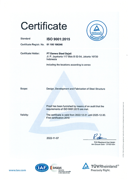 Sertifikat ISO 9001:2015